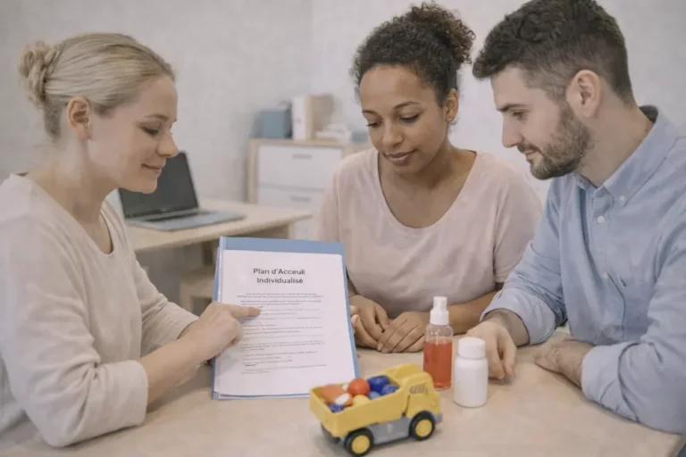 PAI en crèche - signature par les parents